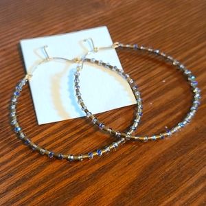Boho Beaded Hoop Earrings